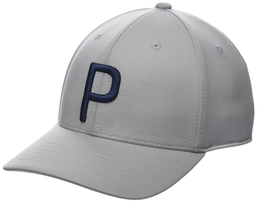 Puma Golf Men's P Cap, Ash Gray-Navy Blazer, OSFA