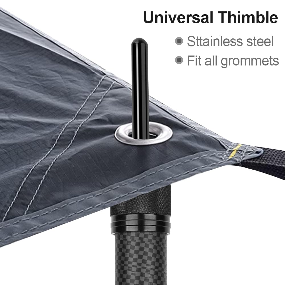 Telescoping Tarp Poles, Replacement Canopy Adjustable Carbon Fiber Rods Set of 2, Portable & Lightweight Tent Tarps for Awning, Outdoor Camping, Hiking 3M