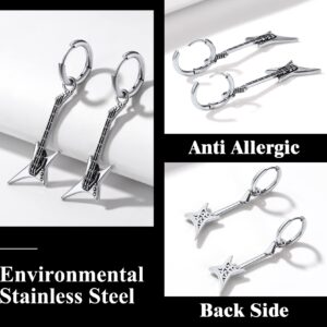 Stainless Steel Electric Hanging Guitar Earrings