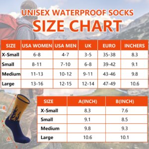 IZL waterproof Waterproof Socks, Womens Socks for Wading Fishing Neoprene Socks for Men Hiking Running Camping Trekking 1 Pair X-Small Navy Blue