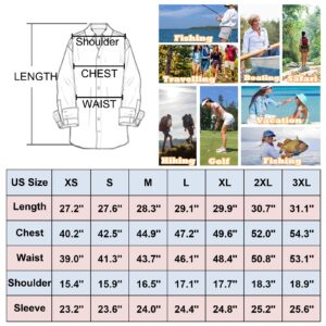 Toumett Women's UPF 50 Long Sleeve UV Sun Protection Safari Shirts Outdoor Quick Dry Fishing Hiking Travel Shirts(5071,Grey,L)