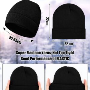 Winter Satin Lined Beanie Hat Silk Lined Beanies Cuffed Skull Hat Knitted Watch Hat (Black, Beige, Caramel, Pink)