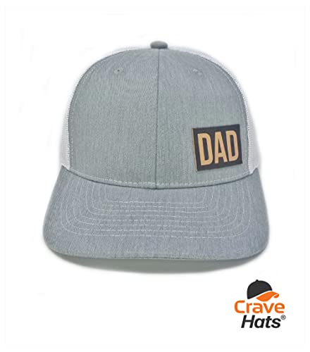 CRAVE HATS Dad Hat, Dad Trucker Hat, Dad Gifts, Dad Hat for Men, New Dad Hat (Gray/White)