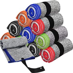 chumia 10 pcs microfiber gym towel bulk quick dry absorbent fiber workout towels 30 x 15.7 inch fast drying towel for men women sweat fitness yoga travel sports towels