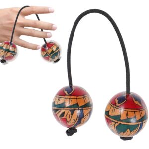 2 pieces premium african shaker kashaka instrument handheld sand ball shaker percussion