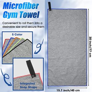 Chumia 10 Pcs Microfiber Gym Towel Bulk Quick Dry Absorbent Fiber Workout Towels 30 x 15.7 Inch Fast Drying Towel for Men Women Sweat Fitness Yoga Travel Sports Towels