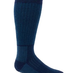 WARRIOR ALPACA SOCKS - Heavy-Duty Terry Lined Endurance Alpaca Socks (Lakeside Blue/Gold, Medium)