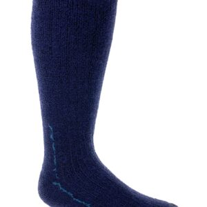 WARRIOR ALPACA SOCKS - Heavy-Duty Terry Lined Endurance Alpaca Socks (Lakeside Blue/Gold, Medium)