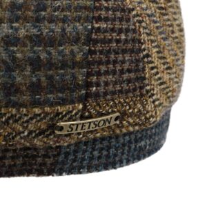 Stetson Mandeo Driver Patchwork Flat Cap Men Beige-Brown 7 1/4-7 3/8