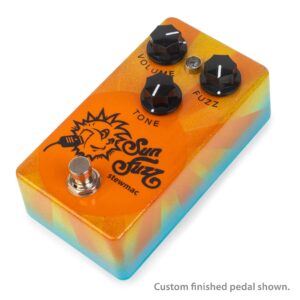 StewMac Sun Fuzz DIY Electric Guitar Pedal Kit, With White Enclosure, Inspired By Analogman Sun Face (12252-W)