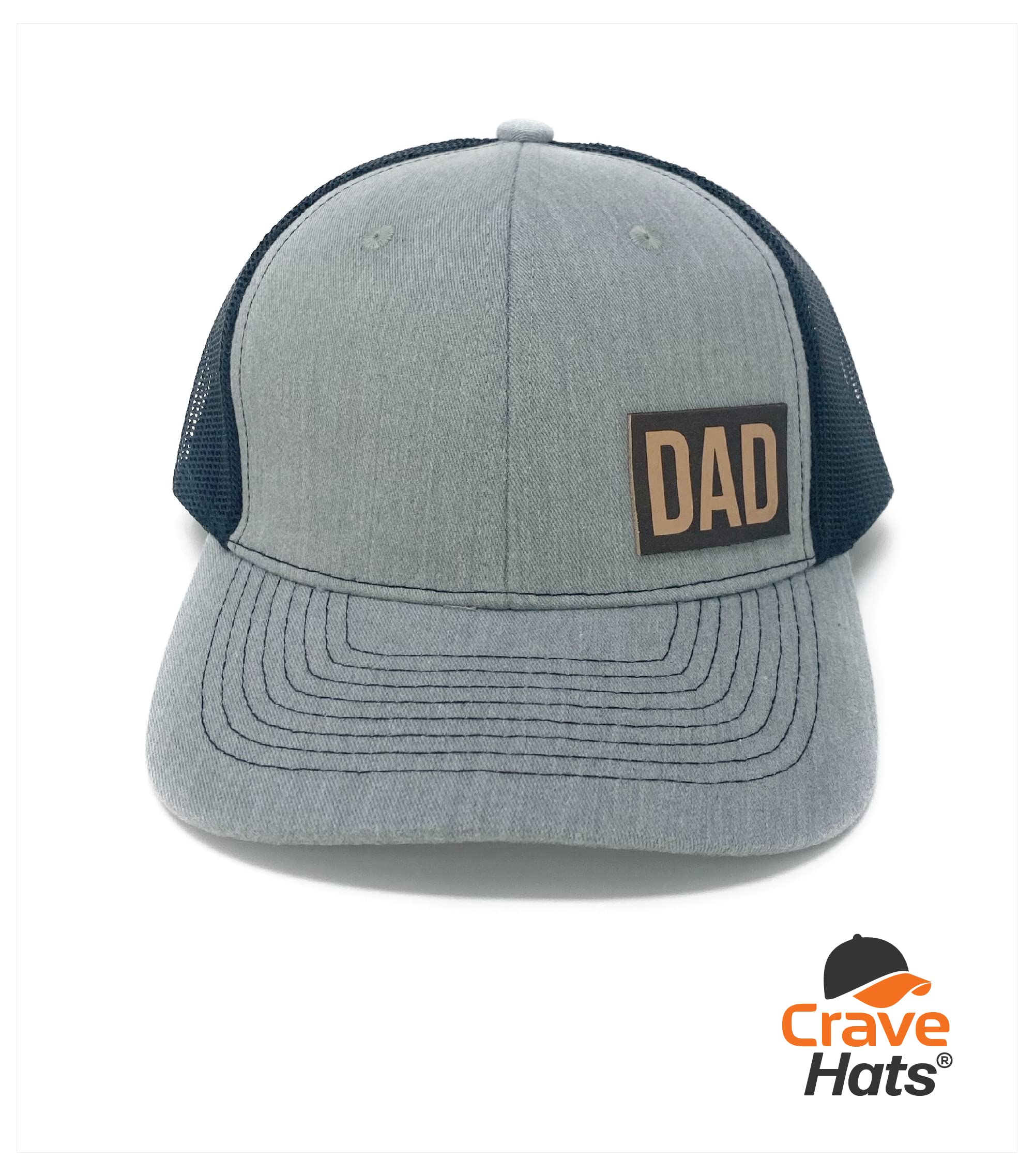 CRAVE HATS Dad Hat, Dad Trucker Hat, Dad Gifts, Dad Hat for Men, New Dad Hat (Gray/Black)