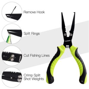 kaba Fish Grip Tools Set,Fishing Pliers,Fish Lip Gripper with Scale,Multifunction Fishing Pliers Saltwater Fishing Gripper Fishing Gear Tackle Fishing Tools Set Fishing Gifts for Men