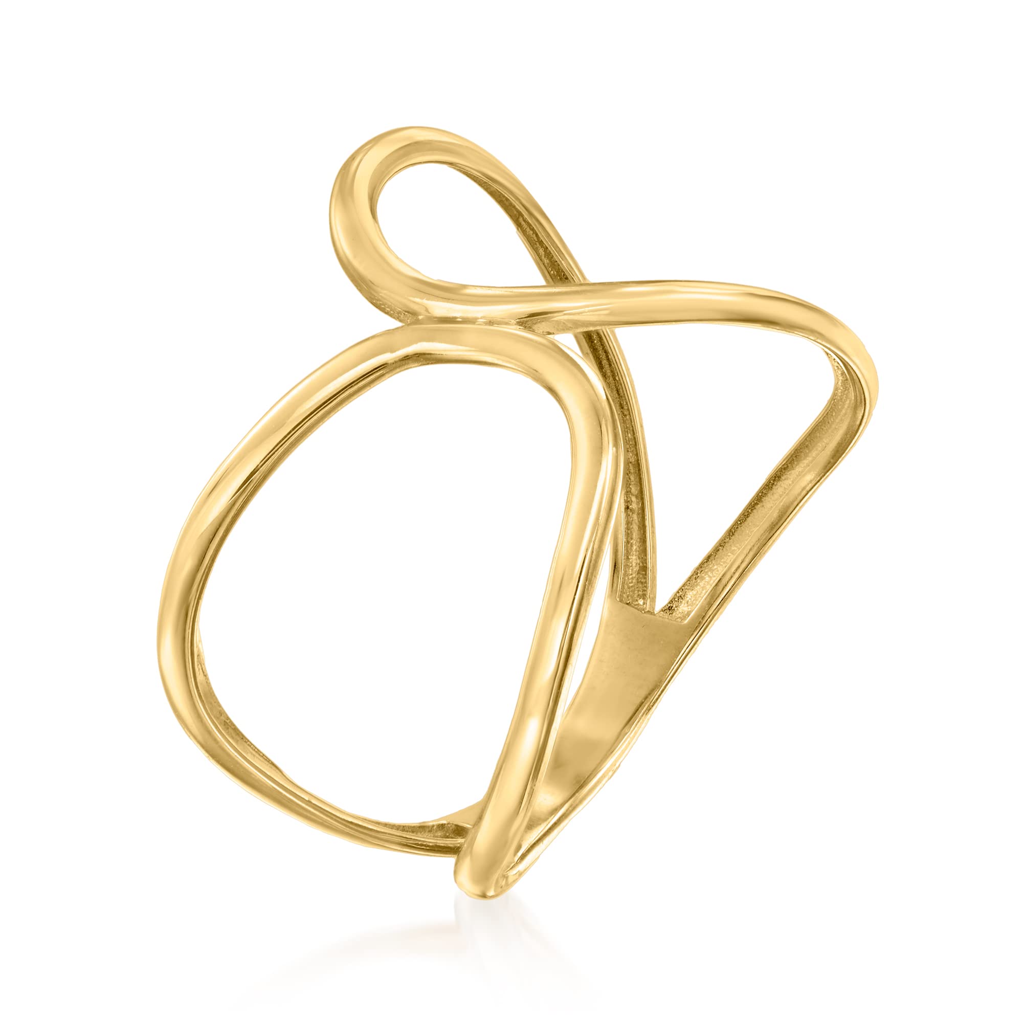 Canaria 10kt Yellow Gold Open-Space Twist Ring. Size 9