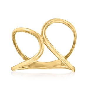 canaria 10kt yellow gold open-space twist ring. size 9