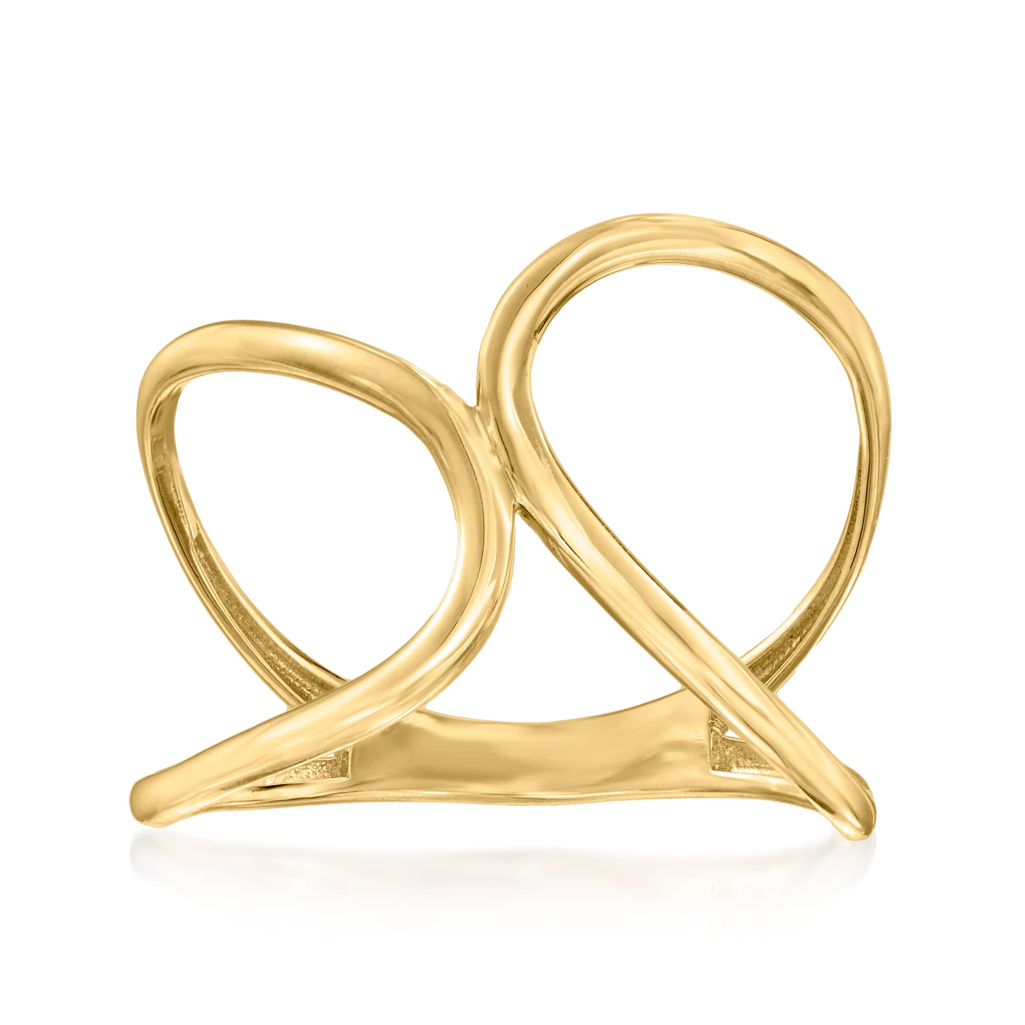 Canaria 10kt Yellow Gold Open-Space Twist Ring. Size 9