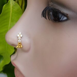 Bell Nose Stud Indian Nose Ring Flower Nose Stud Gold Plated Nose Stud Crock Screw Nose Stud Indian Nose Stud Gold Nose Piercing