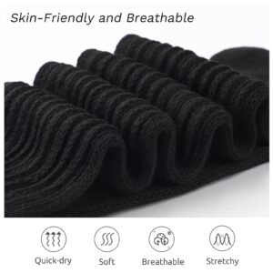 JOCMIC Slouch Socks for Woman 3 Pairs Women Scrunch Socks Extra Long Knee High Slouchy Socks Size 6-11 black+dark blue+dark grey