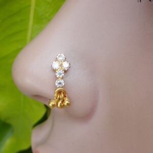 Bell Nose Stud Indian Nose Ring Flower Nose Stud Gold Plated Nose Stud Crock Screw Nose Stud Indian Nose Stud Gold Nose Piercing