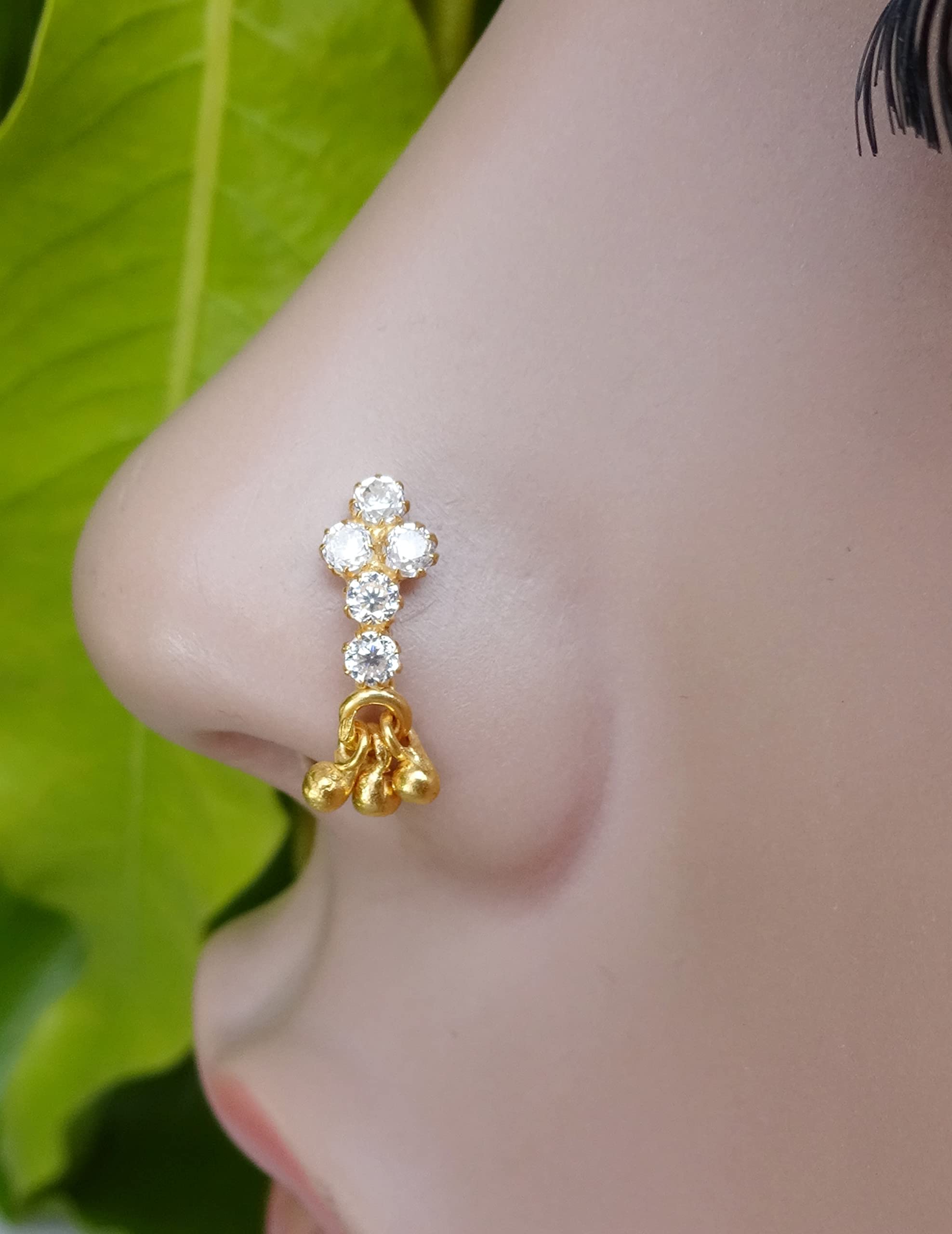 Bell Nose Stud Indian Nose Ring Flower Nose Stud Gold Plated Nose Stud Crock Screw Nose Stud Indian Nose Stud Gold Nose Piercing