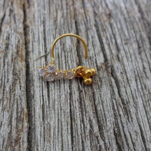 Bell Nose Stud Indian Nose Ring Flower Nose Stud Gold Plated Nose Stud Crock Screw Nose Stud Indian Nose Stud Gold Nose Piercing