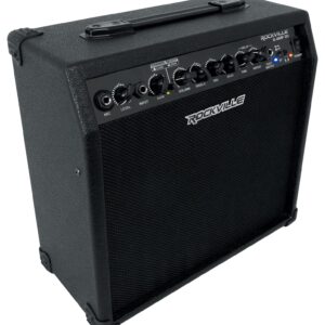 Rockville G-AMP 30 Watt Guitar Combo Amplifier Amp w/Bluetooth+Footswitch+Mic