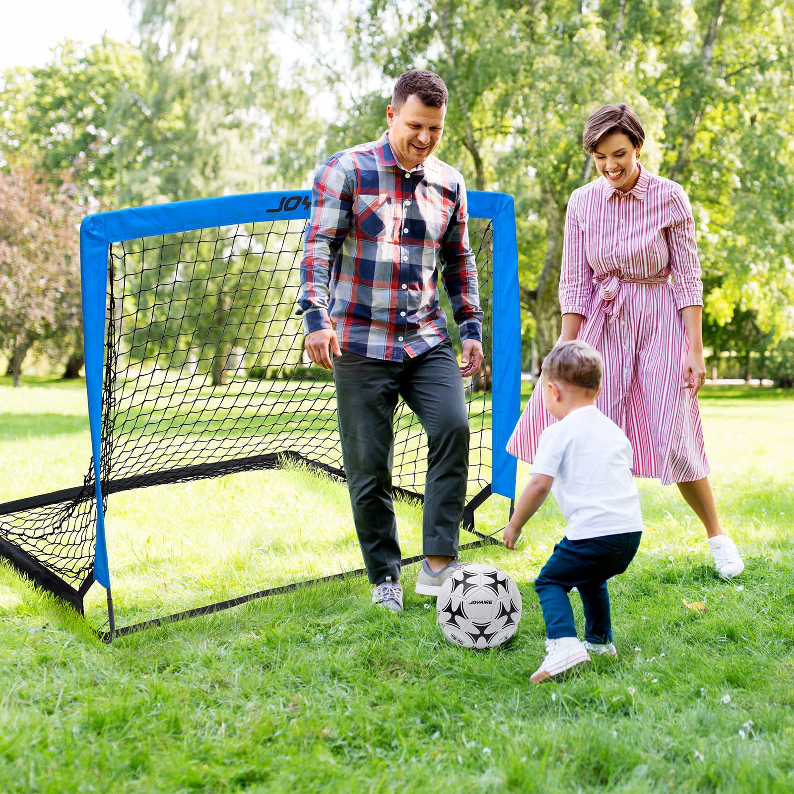 Soccer Goals for Backyard Set, Portable Kids Toddler Soccer Goal 2 of 4' x 3', Pop Up Soccer Net Soccer Training Equipment with Size 4 Soccer Ball, Carry Bag, Youth Games, Sports, Outdoor Play