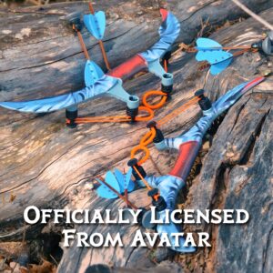 Zing Avatar Na'vi Defender Bow Pack - 1 Bow and 3 Suction-Cup Arrows, Officially Licensed Role-Play Bow, Shoots Safe Arrows Over 40ft, for Outdoor or Indoor Play, Age 8 and Up