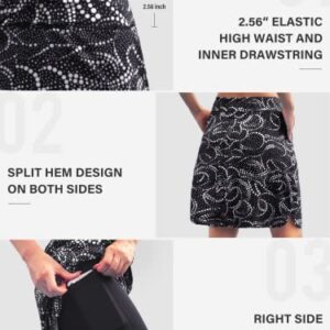 Kimmery Skorts Skirts for Women with Pockets Womens Golf Skirts for Women High Waisted Summer Flowy Skirts for Women Floral L