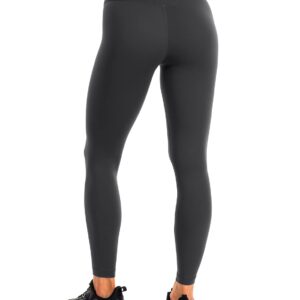 Ukaste Women's Studio Essential High-Rise Yoga Leggings 25" - Soft Stretch Workout Active Tights Pants (Graphite Gray, 4)