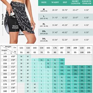 Kimmery Skorts Skirts for Women with Pockets Womens Golf Skirts for Women High Waisted Summer Flowy Skirts for Women Floral L