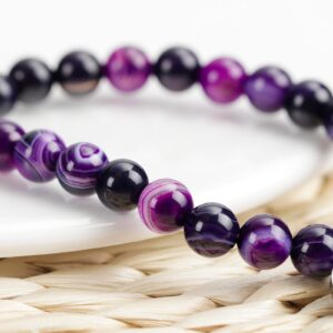 Llama Gifts for Women Mama LLama Bracelet,Purple Agate Beads Llama Charm,Llama Birthday Gift Alpaca Gifts for Llama Lovers (Purple Mama Llama)