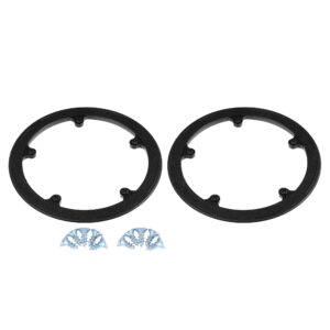 x autohaux 2pcs 44 teeth 8.5cm 5 holes bicycle bike crankset chain wheel cover protector chain wheel protective cover black