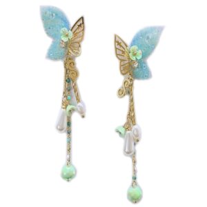 Earring S925 Silver Needle Pearl Long Tassel Earring Butterfly 2022 New