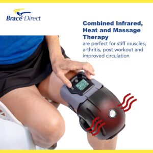 Brace Direct OA Unloader Brace + Heated Knee Massager- Complete Knee Pain Relief Bundle- For Osteoarthritis, Arthritis, Knee Injury, Stiffness