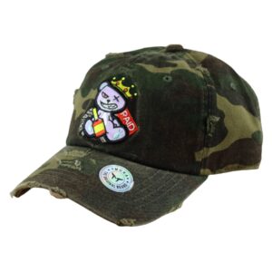 mu:ka: dad hat aesthetic hats streetwear bear embroidered graphic hats dad hat for women hats for men baseball cap designs (henny bear (green camo))