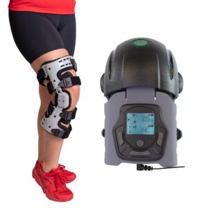 brace direct oa unloader brace + heated knee massager- complete knee pain relief bundle- for osteoarthritis, arthritis, knee injury, stiffness