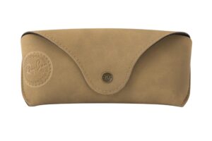 ray-ban shades shell sunglass case, beige, 7 x 4