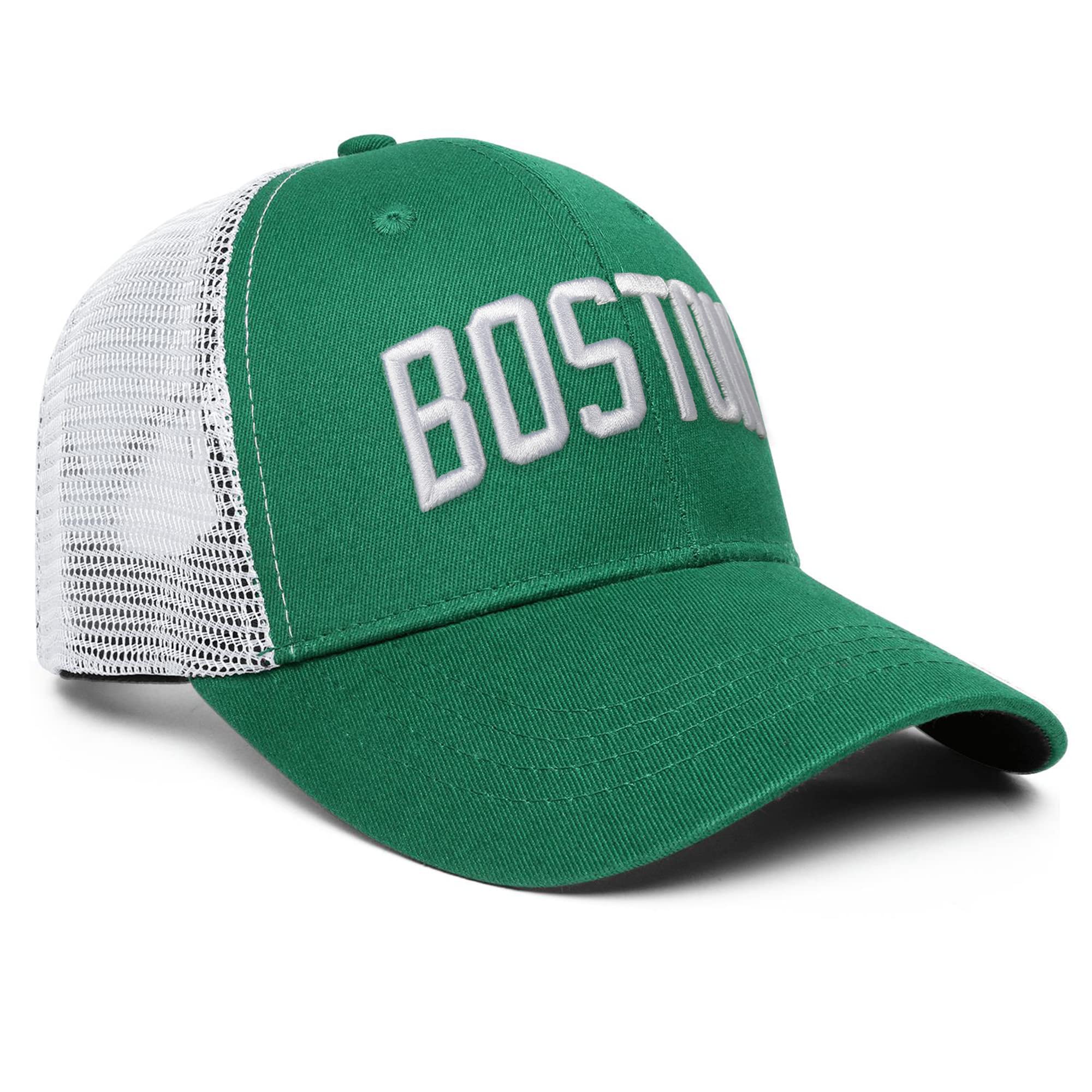 Chsetes Boston Hat for Men Unisex Mesh Hat Trucker Hats Dad Hat Baseball Cap Adjustable Snapback Golf Hat Women Green