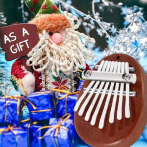 EASTROCK 8 Key Mini Kalimba, Finger Thumb Piano with Accessory Pendant Gift, Exquisite Finger Piano Ornaments Christmas Gift for Kid Adult Beginners