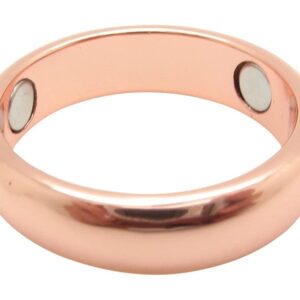 Solid Copper Magnetic Band Ring #CMR27-6 mm - 3 magnets on the inside of ring - 1/4" Wide. Available in Sizes 5 thru 17. (14)