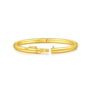 CHOW SANG SANG 999.9 24K Solid Gold Price-by-Weight Gold Polish-Finished, Loop Bangle for Women 09526K