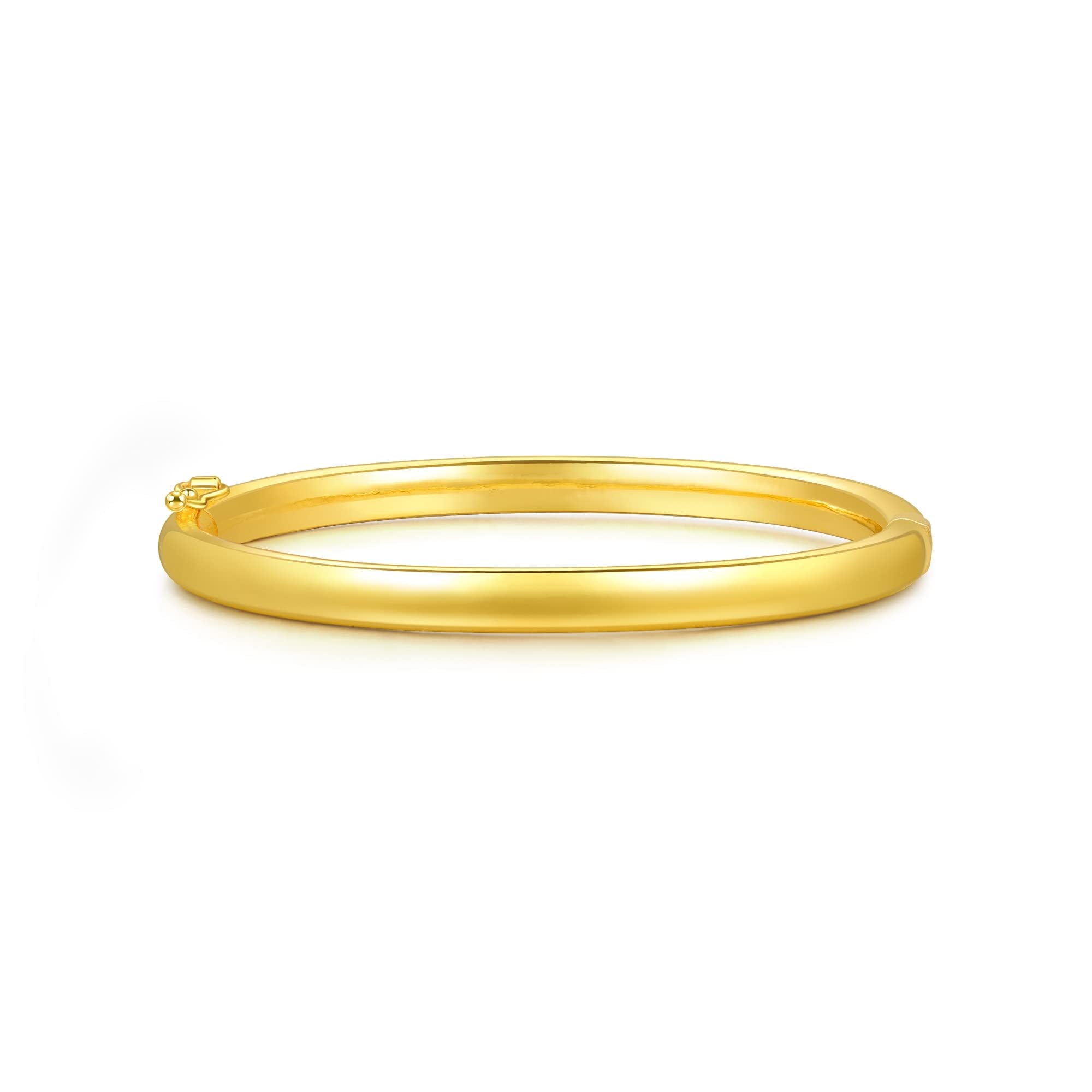 CHOW SANG SANG 999.9 24K Solid Gold Price-by-Weight Gold Polish-Finished, Loop Bangle for Women 09526K