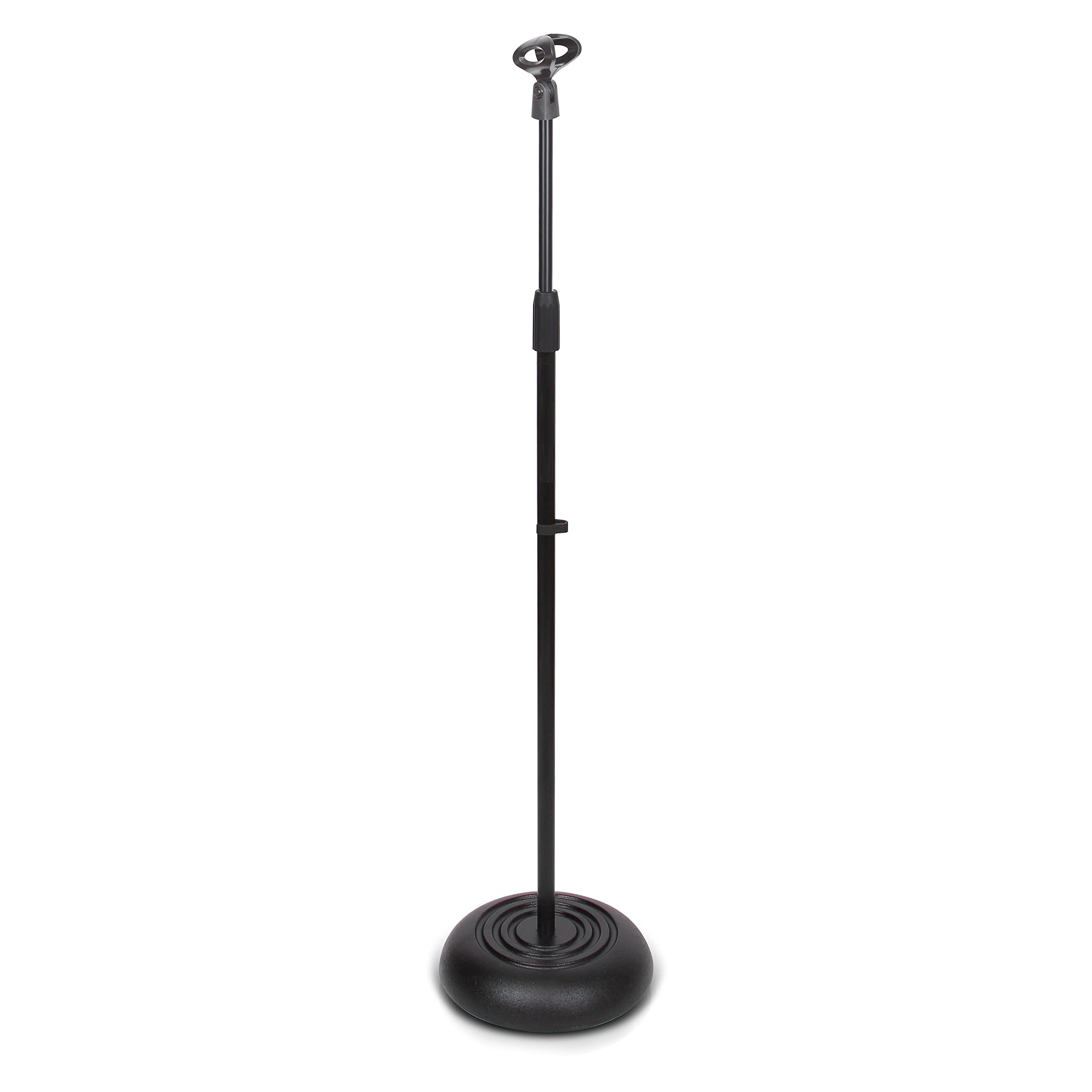 Behringer P16-MB Mounting Bracket for PowerPlay P16-M & Microphone Stand - Universal Mic Mount with Heavy Compact Base, Height Adjustable (2.8’ - 5’ ft.) - PMKS5