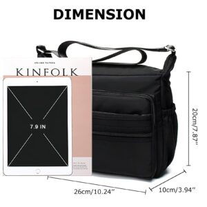 LassZone Women Crossbody bag Waterproof Shoulder Handbag Ladies Roomy Multi-Pocket Messenger Bag Travel Satchel Purse Tote Bag