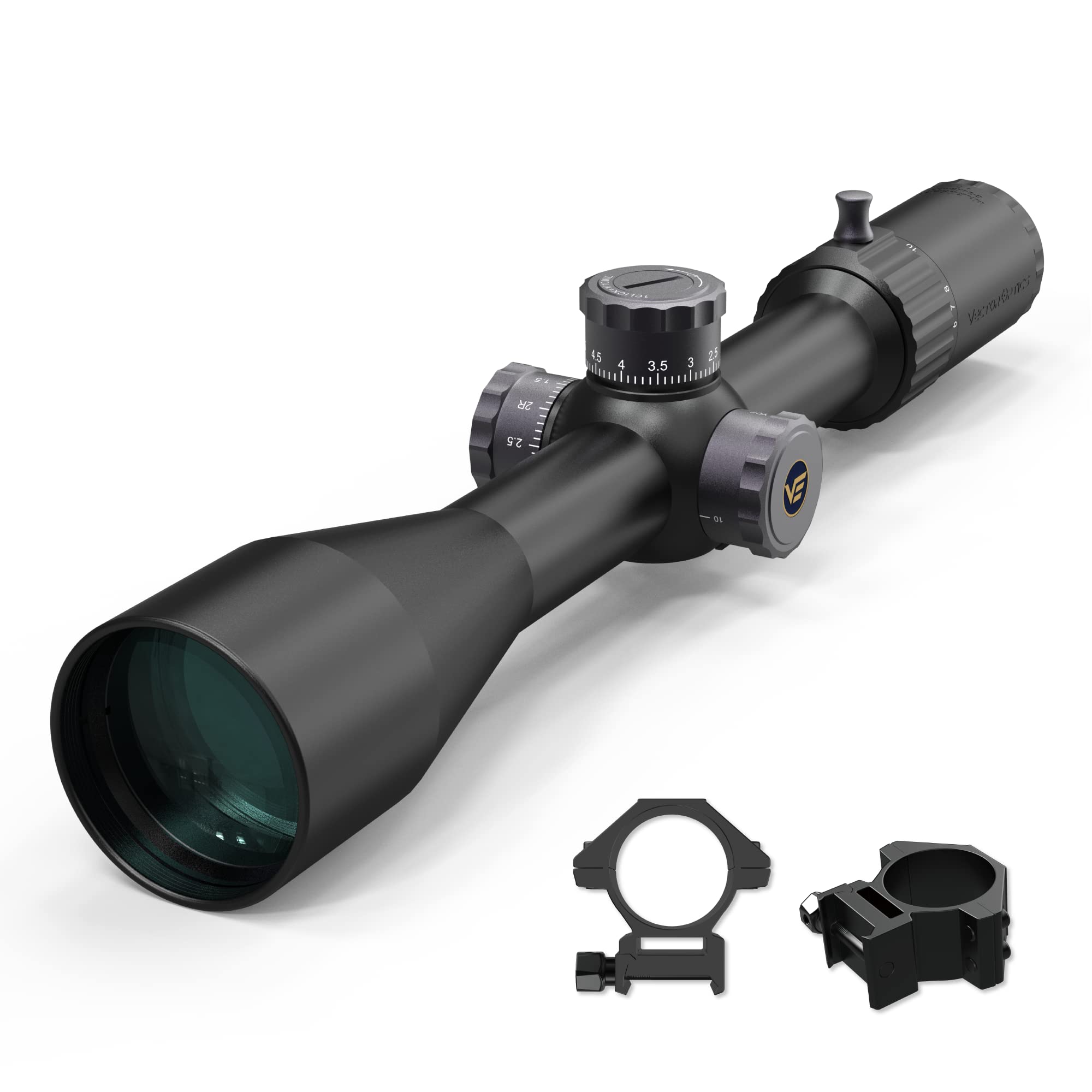 Vector Optics Marksman 6-24x50 FFP 1/10 MIL 30mm Monotube Riflescope 85-87% Light Transmission Edge-to-Edge Image Etched Glass VPA-MF Reticle for Hunting Shooting