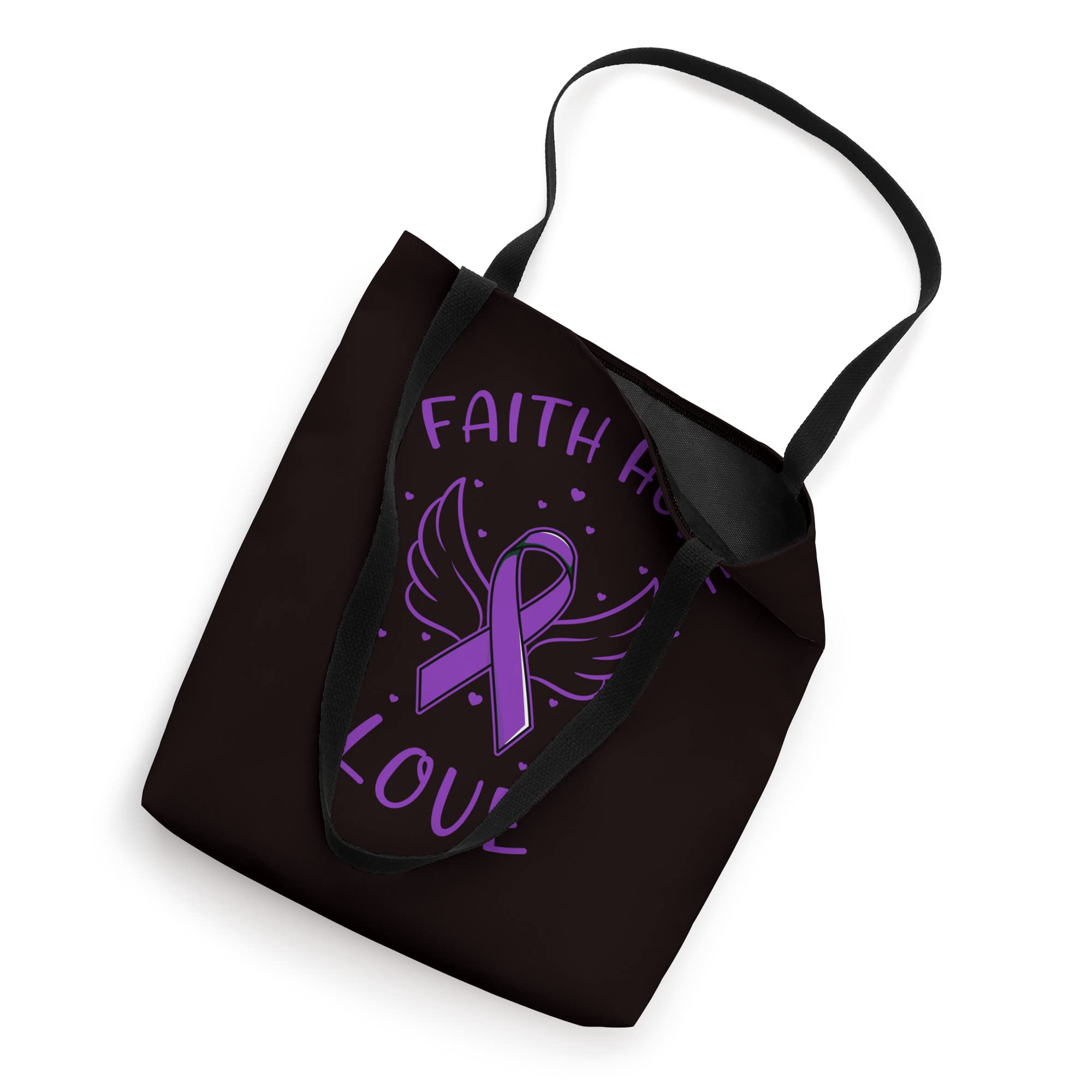 Faith Hope Love I Pancreatic Cancer Support Fight Tote Bag