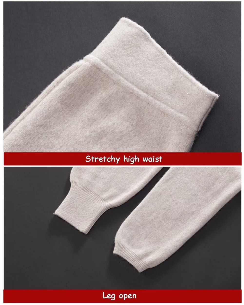 HNVAVQ Warm Thermal Pant Mens Thermal Trouser Underwear Winter Base Layer Bottom 97.2% Cashmere