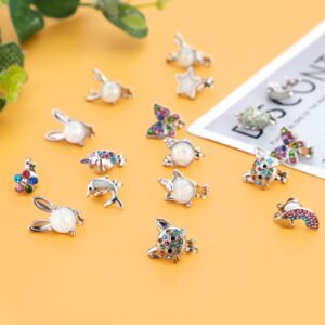 NEWITIN 12 Pairs Clip On Earrings for Women Cute Earrings Crystal Earrings Pearl Earrings Charming Fashion Earrings Non Piercing Clip on Earrings for Women