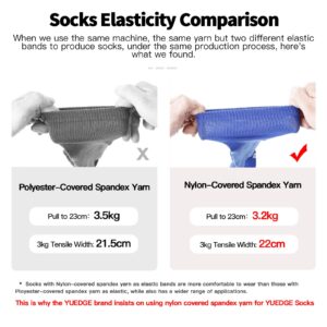 YUEDGE Women's Hiking Socks Moisture Wicking Athletic Socks Padded Work Boot Socks Casual Cotton Socks for Women Size 6-9, 5 Pairs