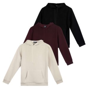 3 pack: women's long sleeve womens hoodie women hoodies pullover casual sweatshirt trendy sweater fleece lounge active running athletic exercise gym workout sweatshirts top ladies pockets - set 2, s